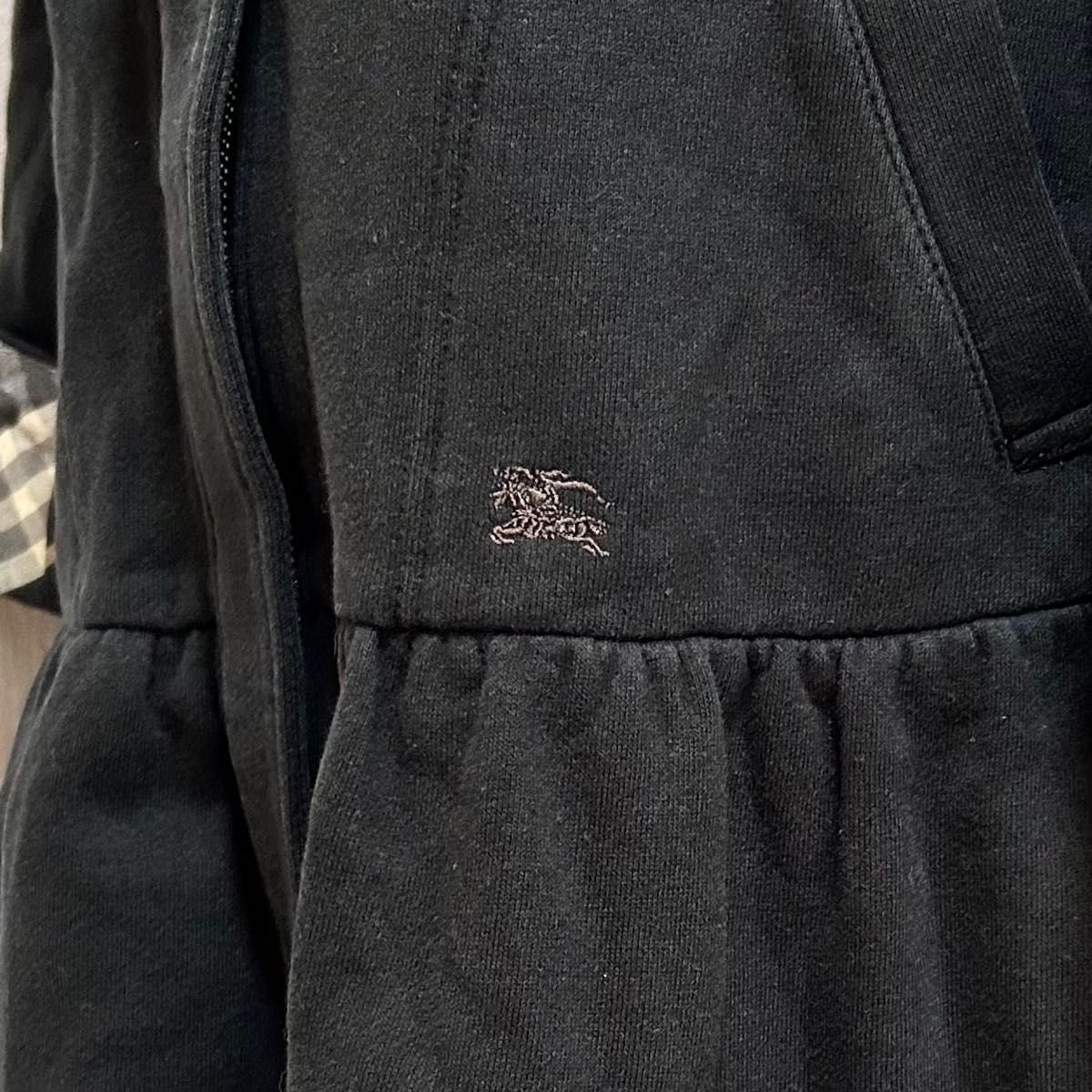 美品 バーバリー ブルーレーベル ダッフルコート フロントジッパー