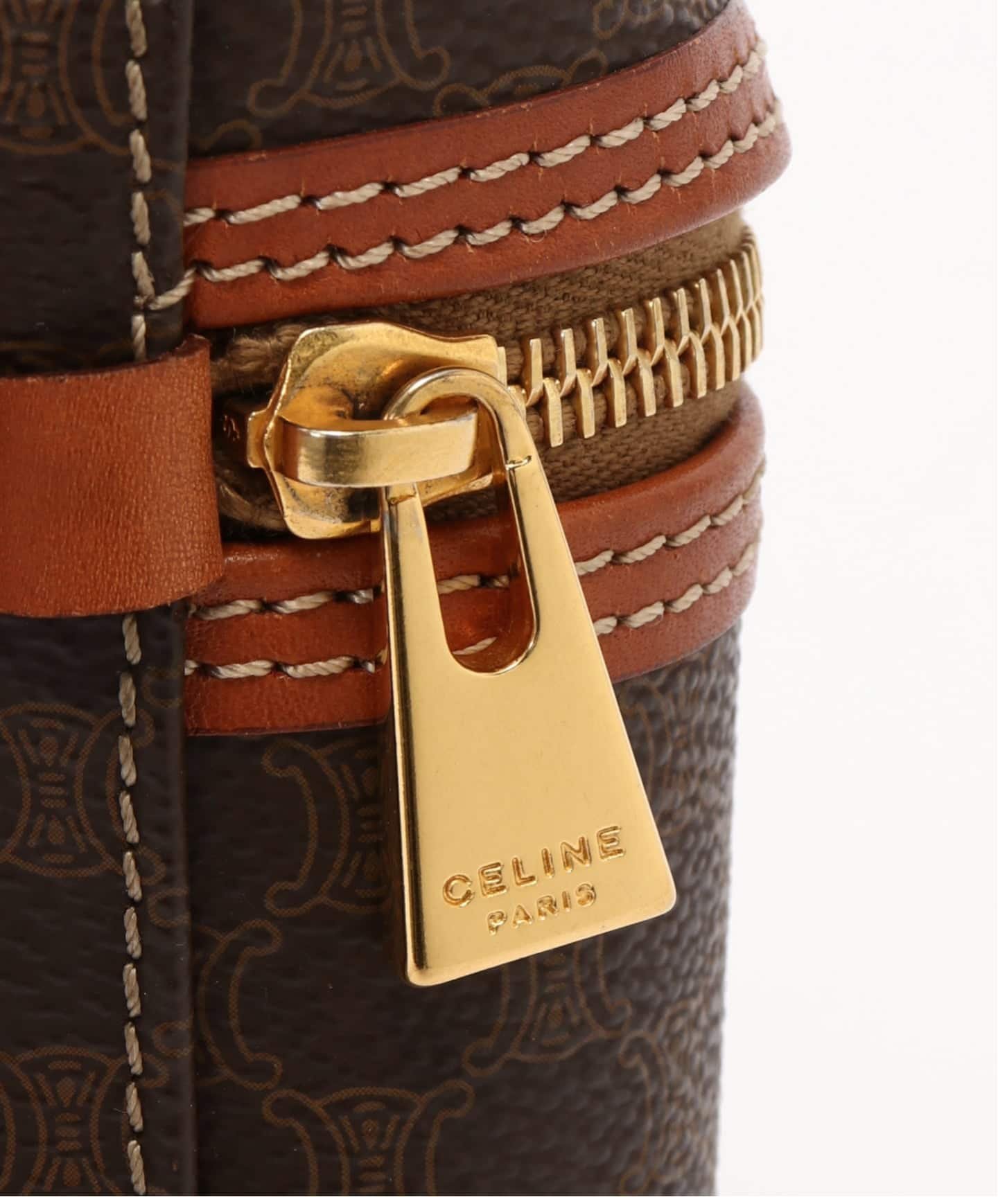 VINTAGE CELINE/セリーヌ】macadam バニティバッグ（ハンドバッグ